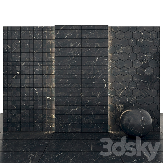 Mozart black marble 3DS Max Model - thumbnail 3