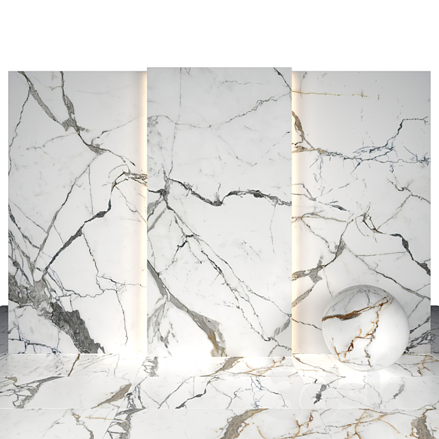 Origines Gold Marble 02 3ds Max - thumbnail 2