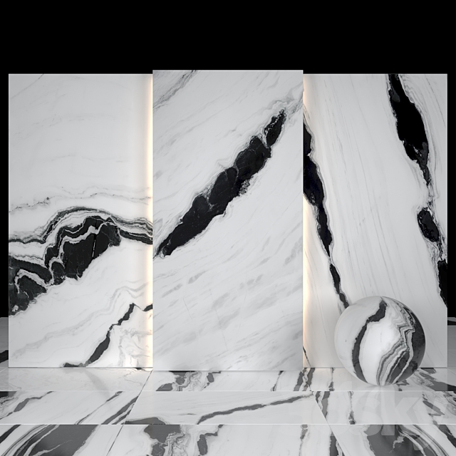 Panda Marble 01 3DSMax File - thumbnail 1