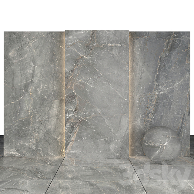 Precious Light Gray Marble 3DS Max Model - thumbnail 2