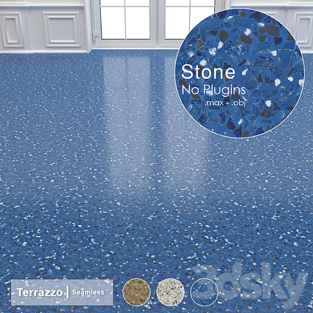 Seamless Terrazzo Stone 002 3ds Max - thumbnail 2