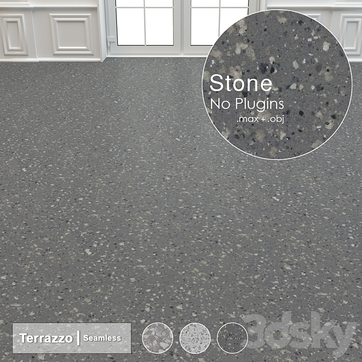 Seamless Terrazzo Stone 004 3DS Max - thumbnail 2