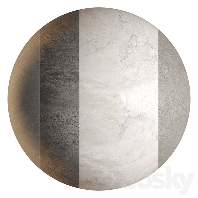 Set of porcelain stoneware textures 3ds Max - thumbnail 2