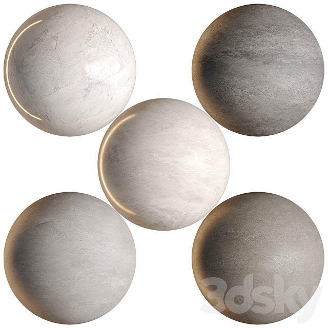 Set of porcelain stoneware textures 3ds Max - thumbnail 3