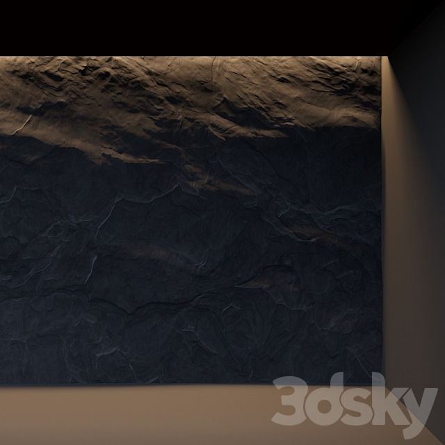 Stone wall 3DS Max Model - thumbnail 3