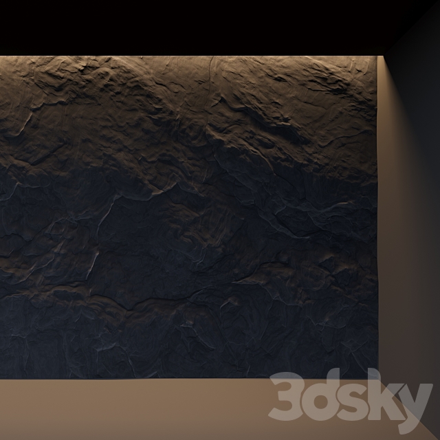 Stone wall 3DS Max Model - thumbnail 4