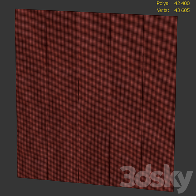 Stone wall panel 3ds Max - thumbnail 3