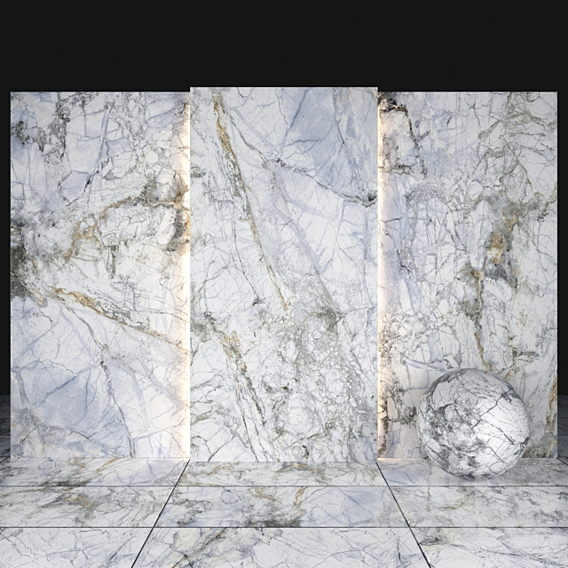 Supreme white marble 3ds Max - thumbnail 1