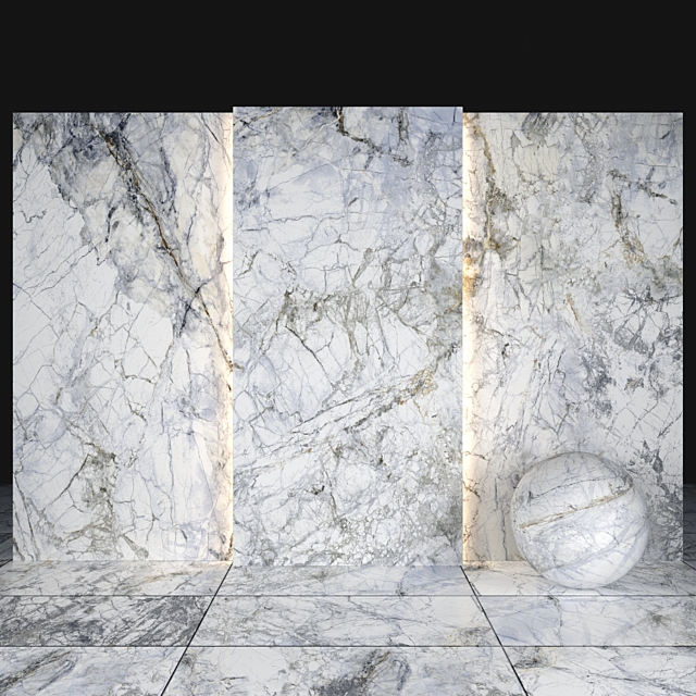 Supreme white marble 3ds Max - thumbnail 2