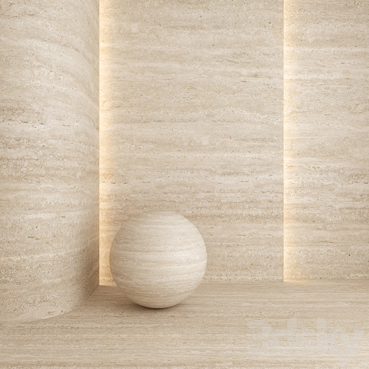 Travertine 01 Light 3DS Max - thumbnail 2