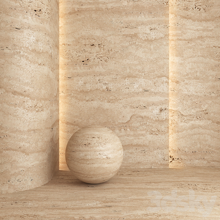 Travertine 04 Roccia 3DS Max Model - thumbnail 2