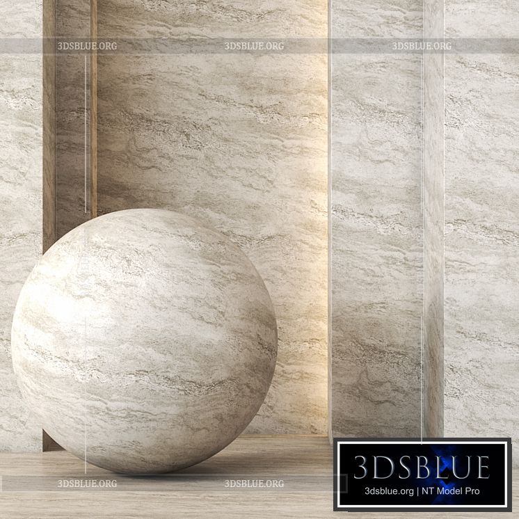 Travertine Texture 4K – Seamless 3DS Max - thumbnail 3