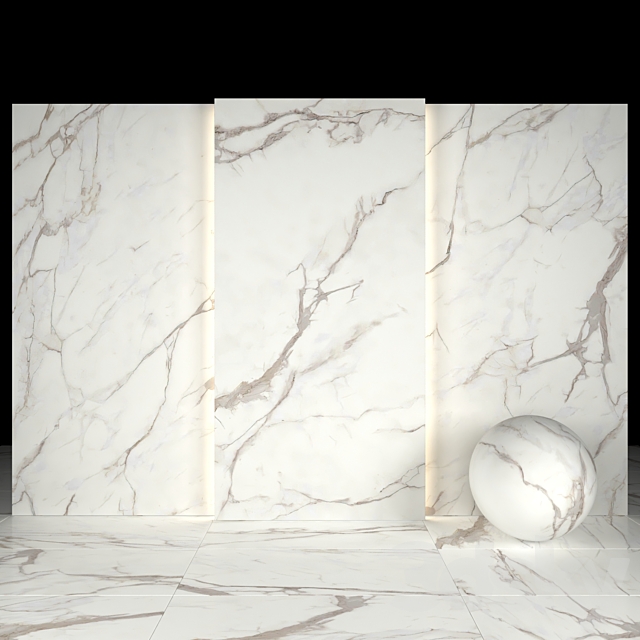 White calacatta 20 3ds Max - thumbnail 2