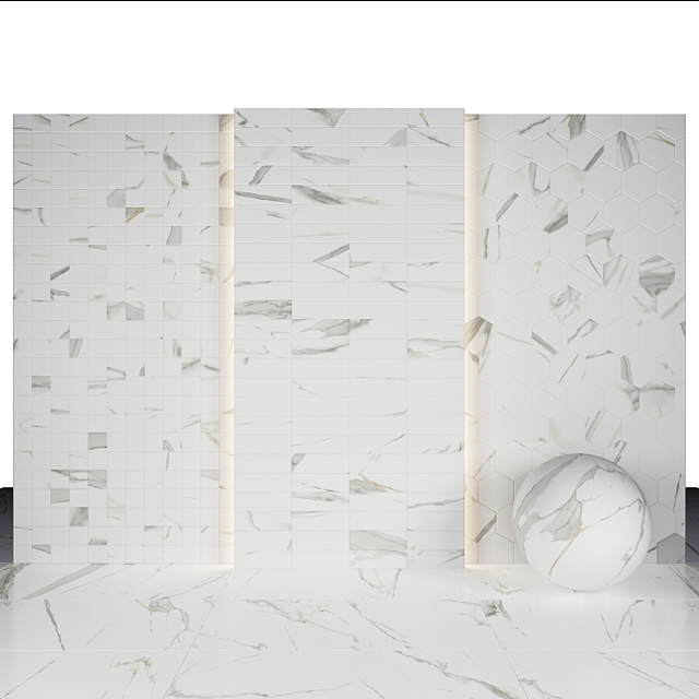 White royal marble 3ds Max - thumbnail 3