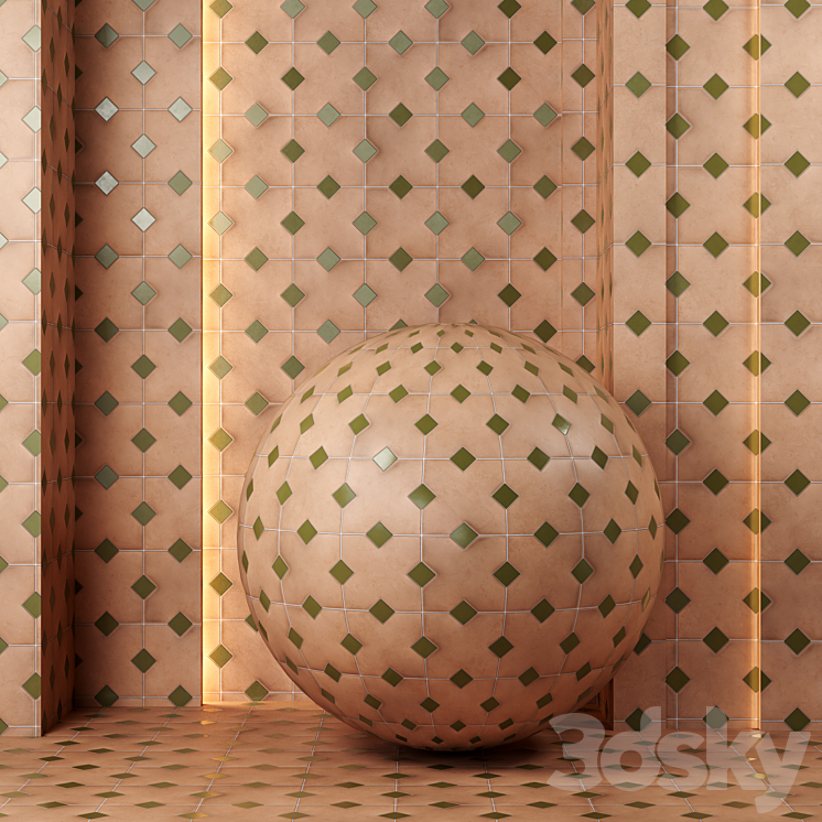 4k 13color Equipe kasbah ceramics material & texture Set 01-(Seamlesspbr) 3DS Max - thumbnail 2