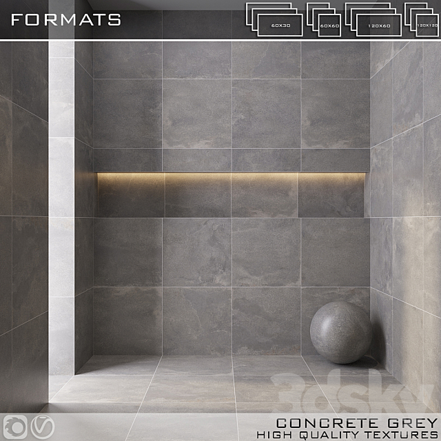 ABK CONCRETE GRAY 3ds Max - thumbnail 1