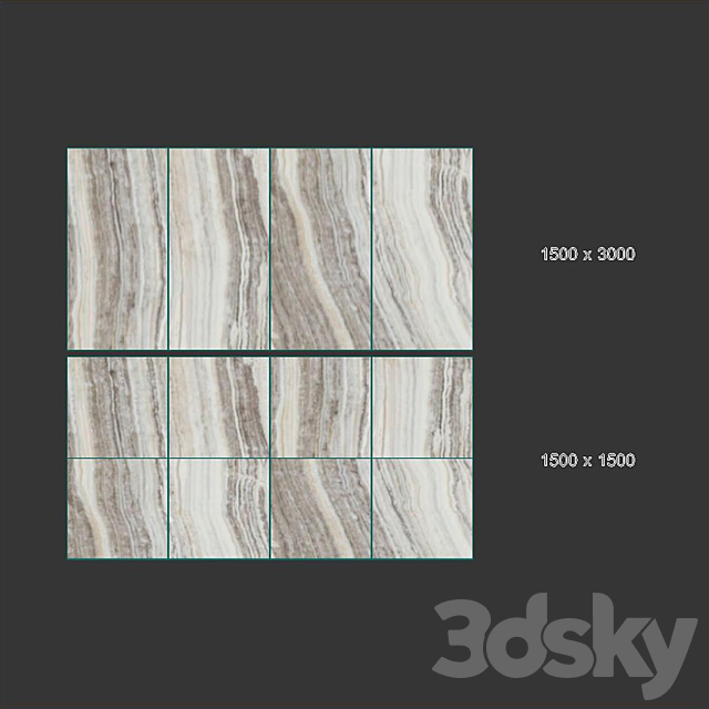 Arabesque Porcelain Tile 3DSMax File - thumbnail 4