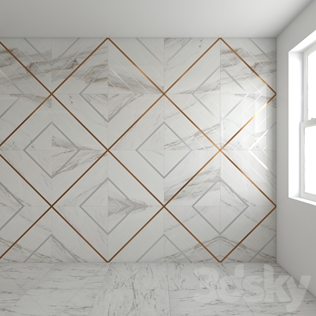 BELLA LUX Calacatta tiles 3DS Max Model - thumbnail 2