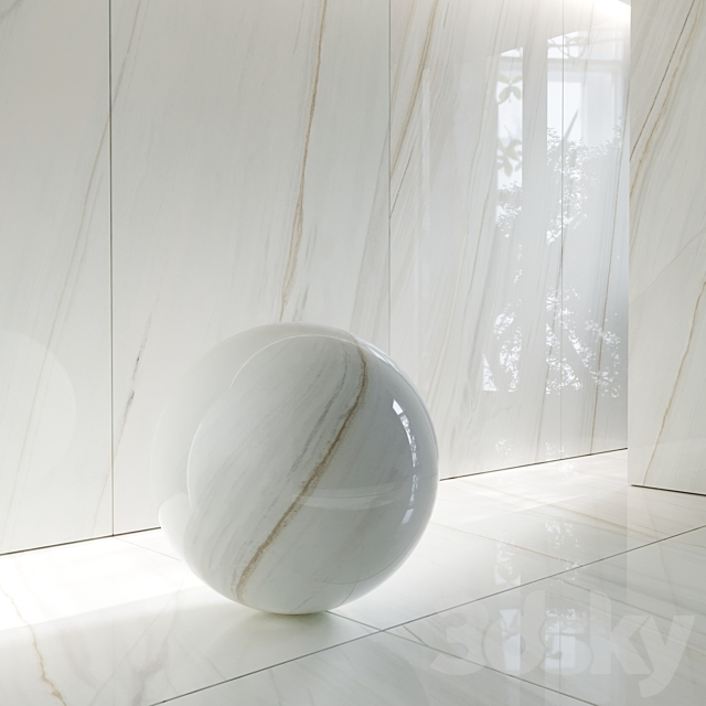 Bianco lasa porcelain stoneware tiles 3ds Max - thumbnail 3