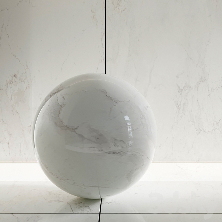 Calacatta Porcelain Tile 3DS Max - thumbnail 2