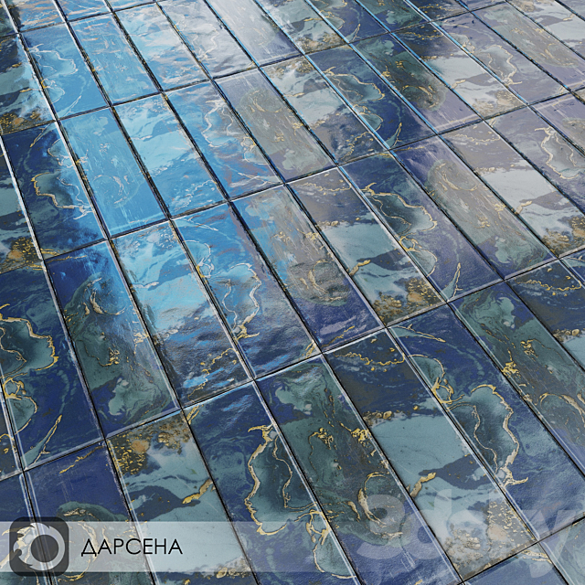 Ceramic Tiles Kerama Marazzi Darsena 8.5×28.5 3DSMax File - thumbnail 1