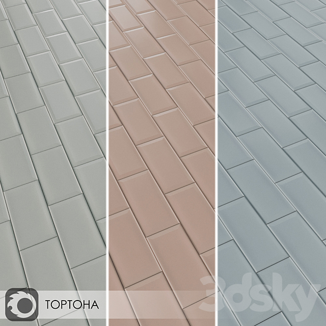 Ceramic Tiles Kerama Marazzi Tortona 74×15 3ds Max - thumbnail 1