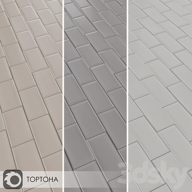 Ceramic Tiles Kerama Marazzi Tortona 74×15 3ds Max - thumbnail 2