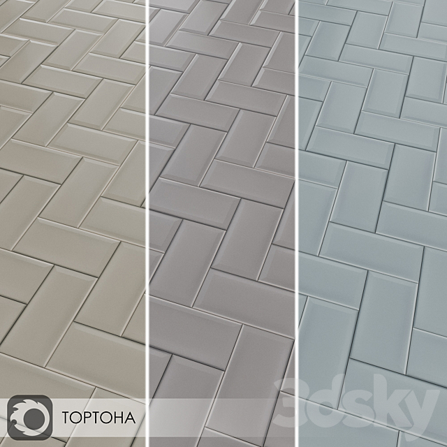 Ceramic Tiles Kerama Marazzi Tortona 74×15 3ds Max - thumbnail 3