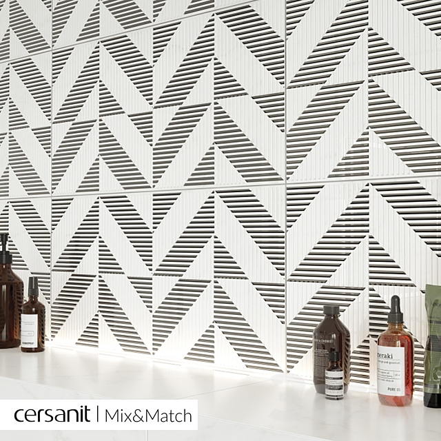 Cersanit_Mix & Match Calacatta chevron_30x30_30x60 3DS Max Model - thumbnail 3