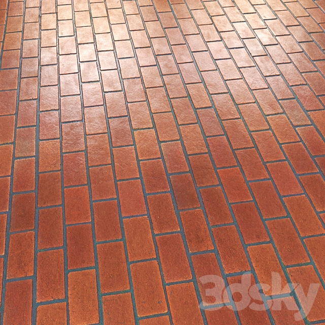 Classic Terracotta Floor Tiles 3DS Max Model - thumbnail 3