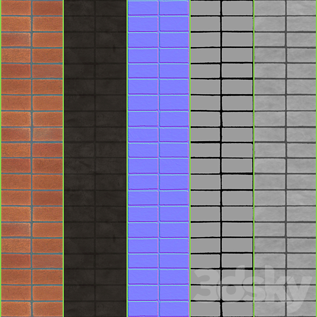 Classic Terracotta Floor Tiles 3DS Max Model - thumbnail 4