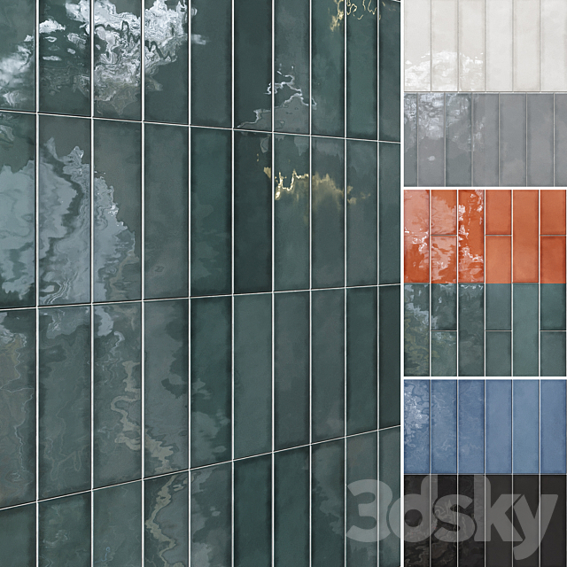 Сeramic Tiles Set 001 3ds Max - thumbnail 1