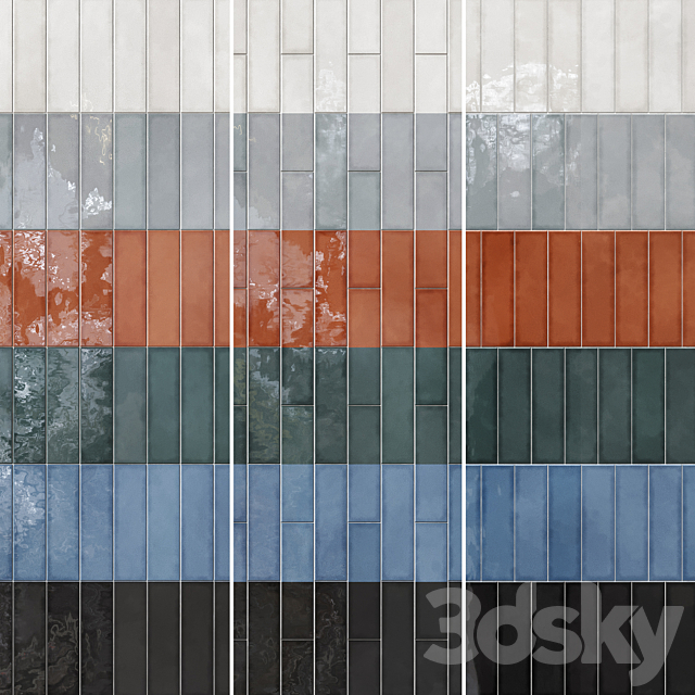 Сeramic Tiles Set 001 3ds Max - thumbnail 3