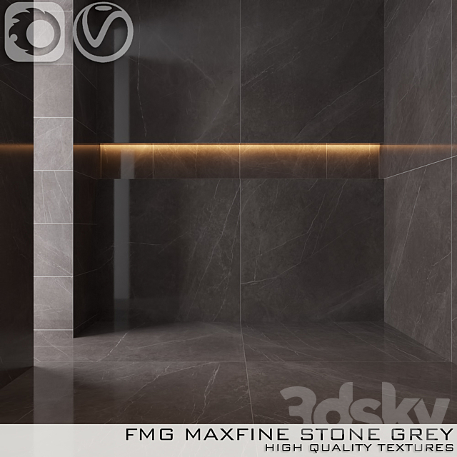 FMG STONE GRAY Tile 3ds Max - thumbnail 1