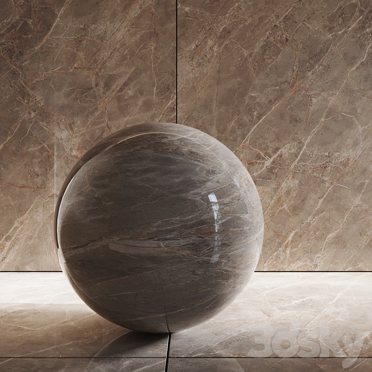 Gris Porcelain Tile 3DS Max Model - thumbnail 2