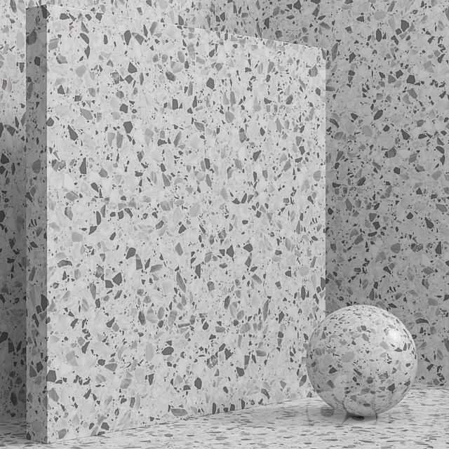 Material (seamless) – stone terrazzo quartzite set 143 3DS Max Model - thumbnail 3