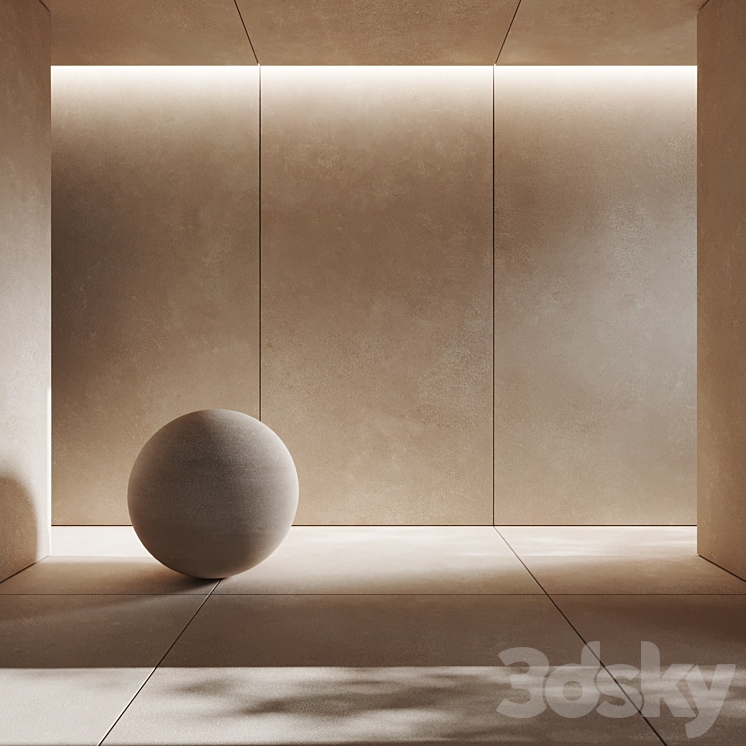 Metro Almond Porcelain Tiles 3DS Max Model - thumbnail 1