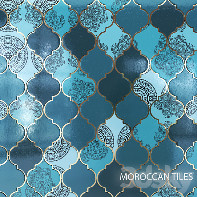 Moroccan tiles 03 3ds Max - thumbnail 1