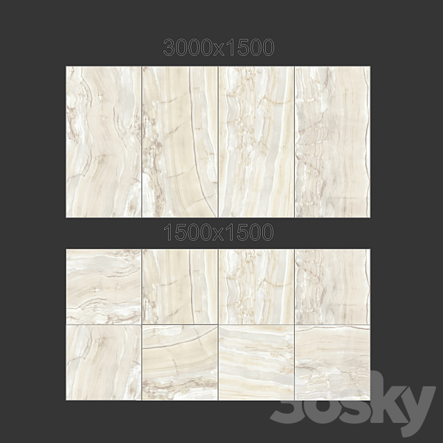 Onyx tile BRIGHT ONYX 3DS Max Model - thumbnail 4