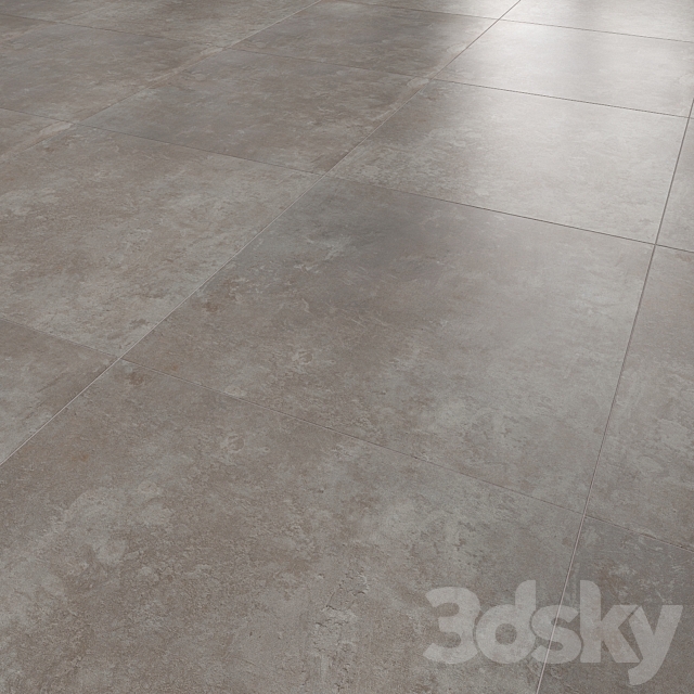 Pacific Dark Gray Floor Tile 3ds Max - thumbnail 1