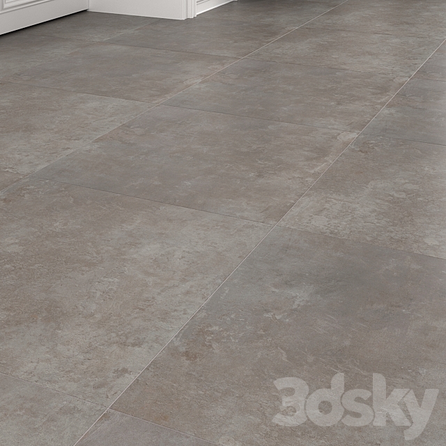 Pacific Dark Gray Floor Tile 3ds Max - thumbnail 3