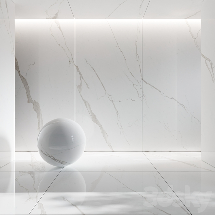 Porcelain tile Extra white 3DS Max - thumbnail 1