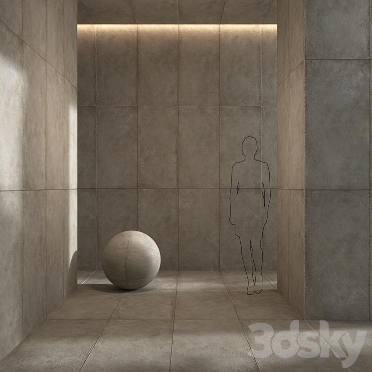 Porcelain tile Roc Ancien ROC BLANC 3DS Max - thumbnail 1