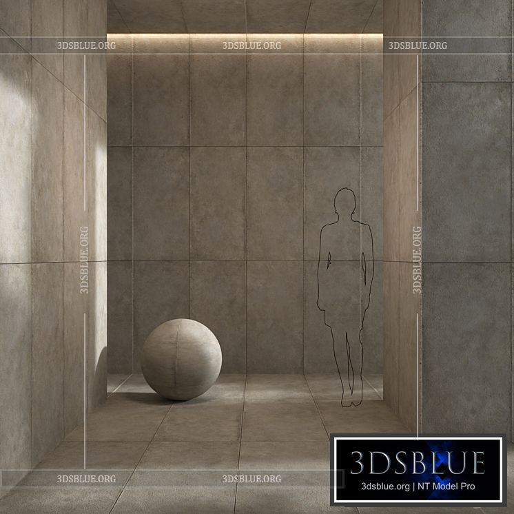 Porcelain tile Roc Ancien ROC BLANC 3DS Max - thumbnail 3