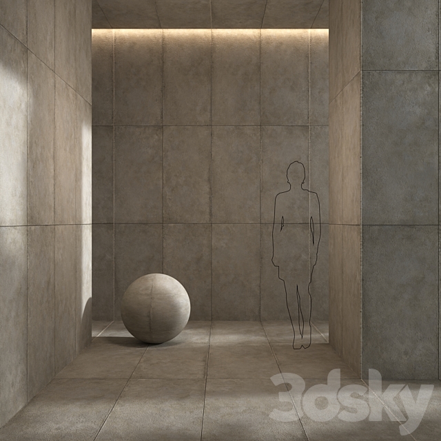 Porcelain tile Roc Ancien ROC BLANC 3DSMax File - thumbnail 1