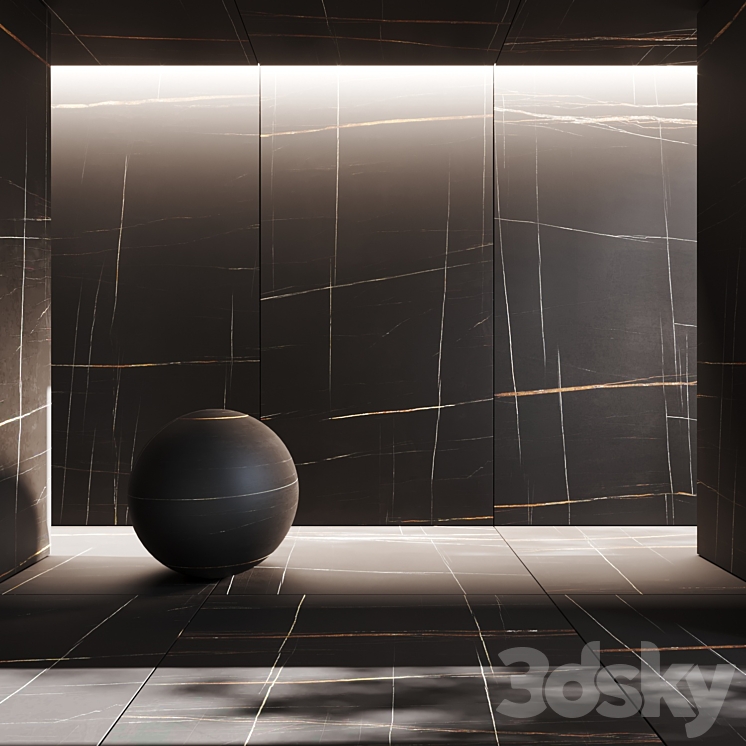 Porcelain tile Sahara noir 3DS Max Model - thumbnail 1