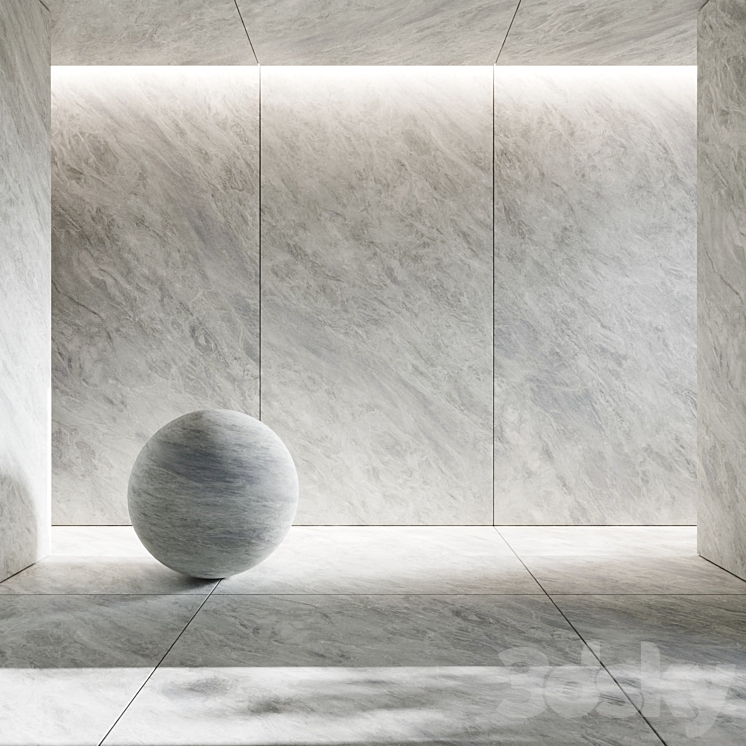 Porcelain tile Trambiserra gray 3DS Max Model - thumbnail 1