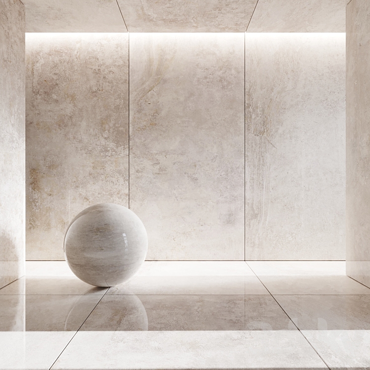 Porcelain tiles La Roche Blanc 3DS Max Model - thumbnail 1