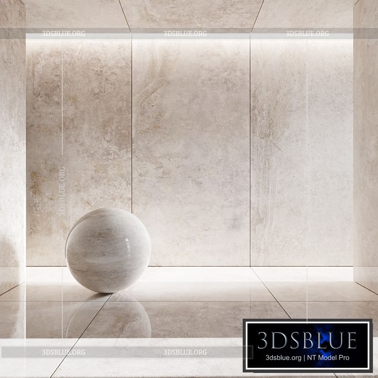 Porcelain tiles La Roche Blanc 3DS Max - thumbnail 3