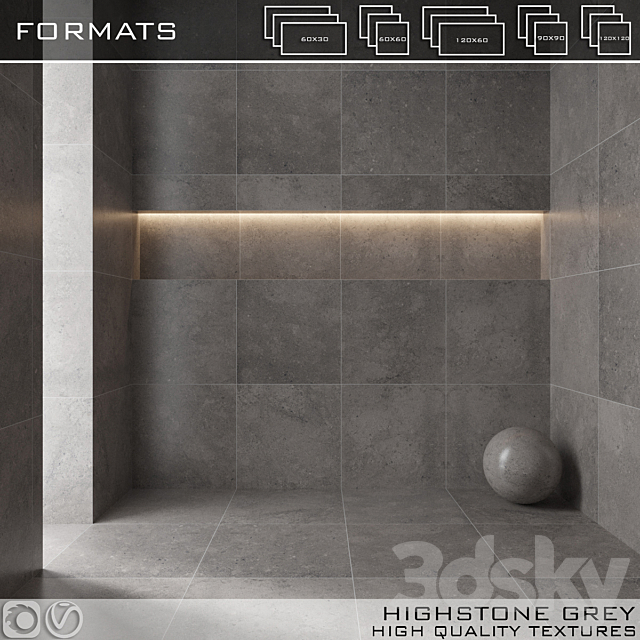 SANT AGOSTINO HIGHSTONE GRAY 3ds Max - thumbnail 1